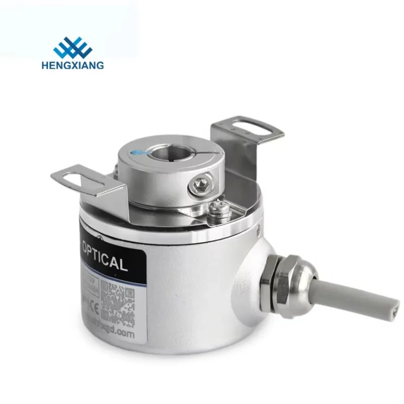 GOOD HENGXIANG KJ38 Absolute Encoder 38mm Hollow Shaft 8-Bit Gray Code DC5V IP65 Protection Screw Mounting