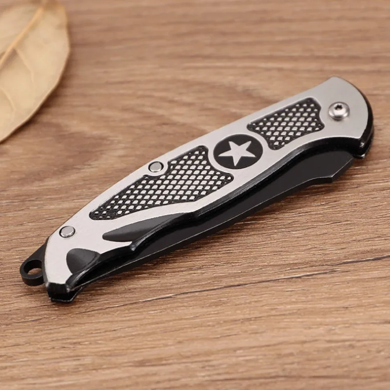 Outdoor Camping Stainless Steel Folding Knife Mini Portable Pocket Mini Knife Self-Defense Hiking BBQ Multipurpose Tool Knife