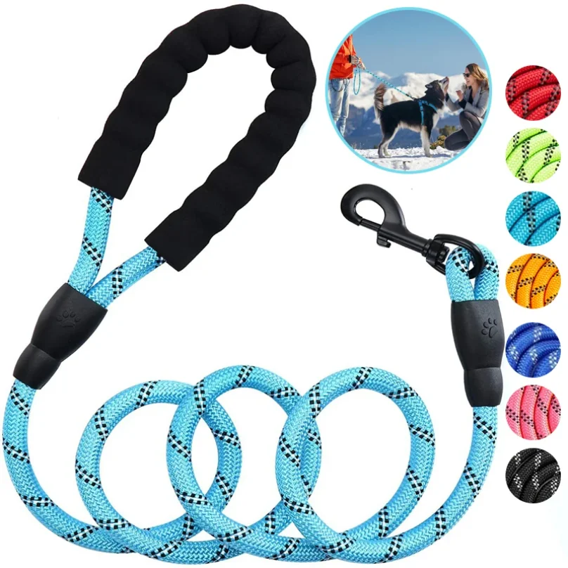 3m pet Reflective Nylon tow rope non slip foam handle pet Adjustable towing ropes  large middlesmall dogs outdoors Pet Supplies