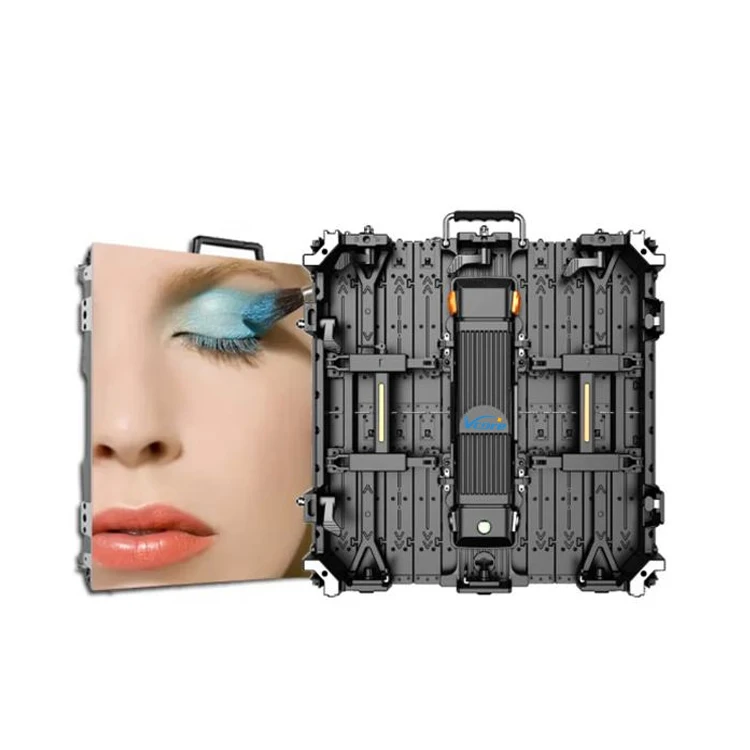 شاشة LED تركيب أمامي منحنى داخلي خارجي 500x500 مللي متر حماية زاوية اللوحة بالألوان الكاملة P2.6 P2.9 P3.9 P4.8