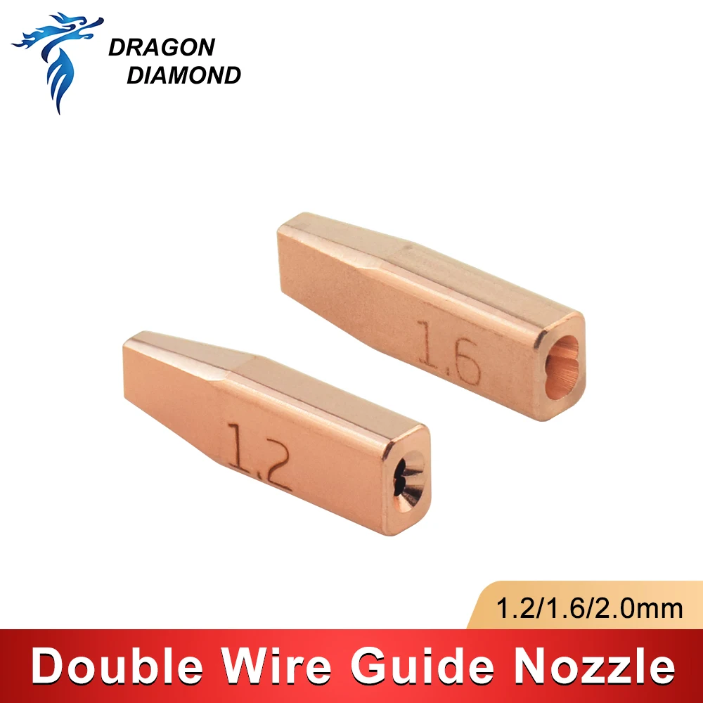 1.2/1.6/2.0 Double Wire Feed Nozzle For CQWY Hand-held Laser Welding Machine Parts Copper Laser Nozzles