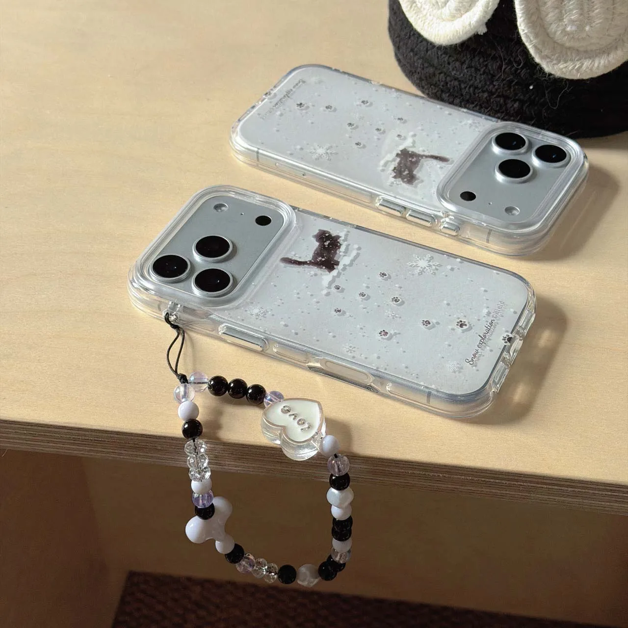 Чехол для телефона «Счастливое Рождество» с милым котом, снежинкой imd, чехол-браслет для iphone 13 15 14 pro max 16 17 pro max capa