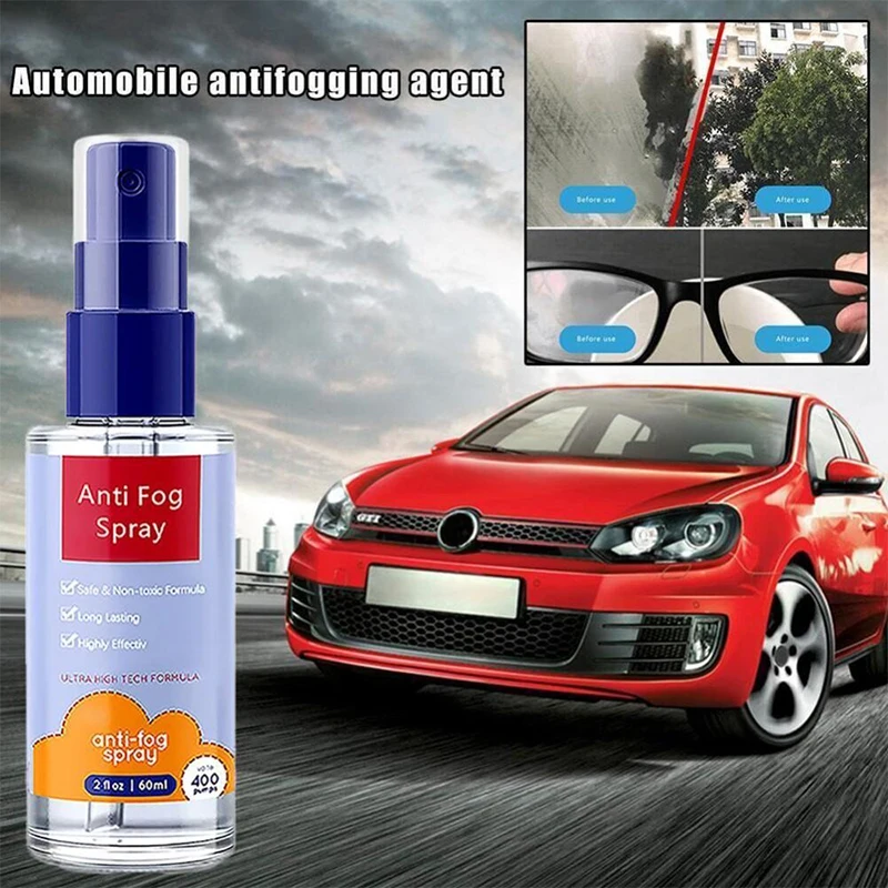 30/60/120ml Car Anti-fogging Spary Agent Universal Windshield Window Glass Goggles Lens Waterproof Anitfogging Agent Accessories