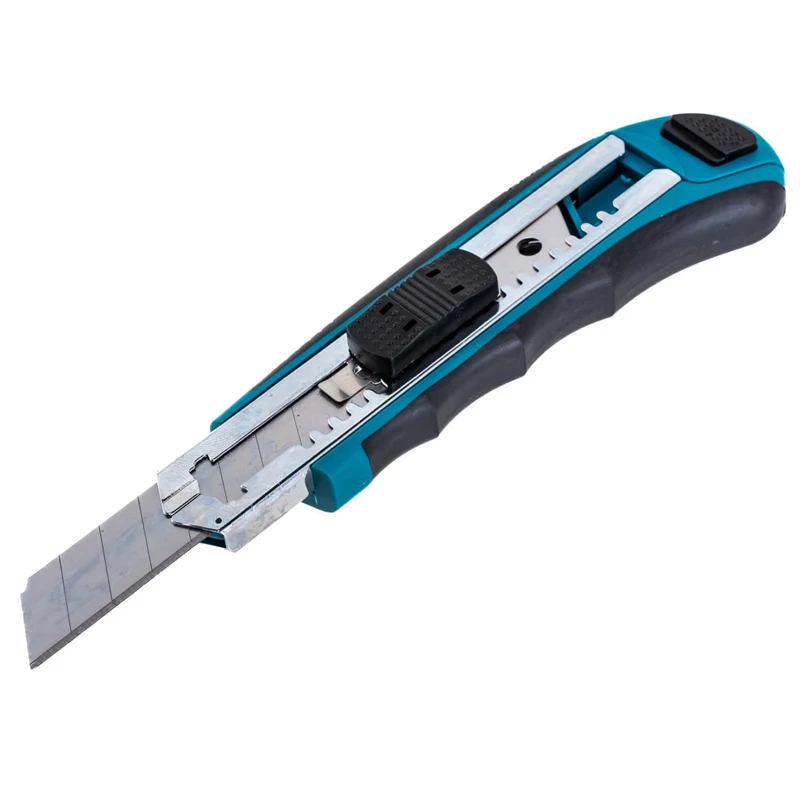 Imagem -02 - Makita Snap-off Utility Knife Carregamento Fácil Lâminas Extras Retráteis Punho de Borracha Confortável Combinação Total de Ferramentas Manuais