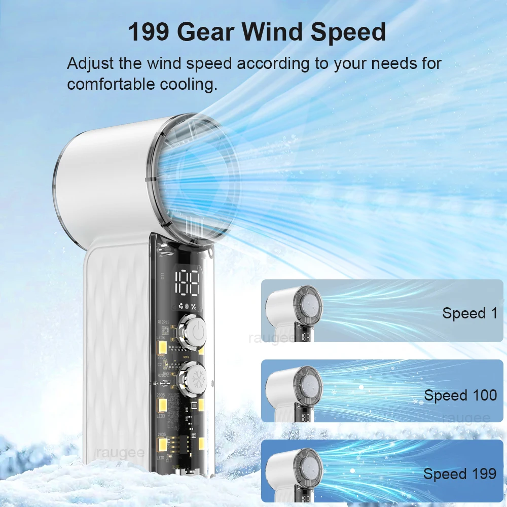 Portable Usb Rechargeable Personal Fan With Led Light Cooling_voghion.com