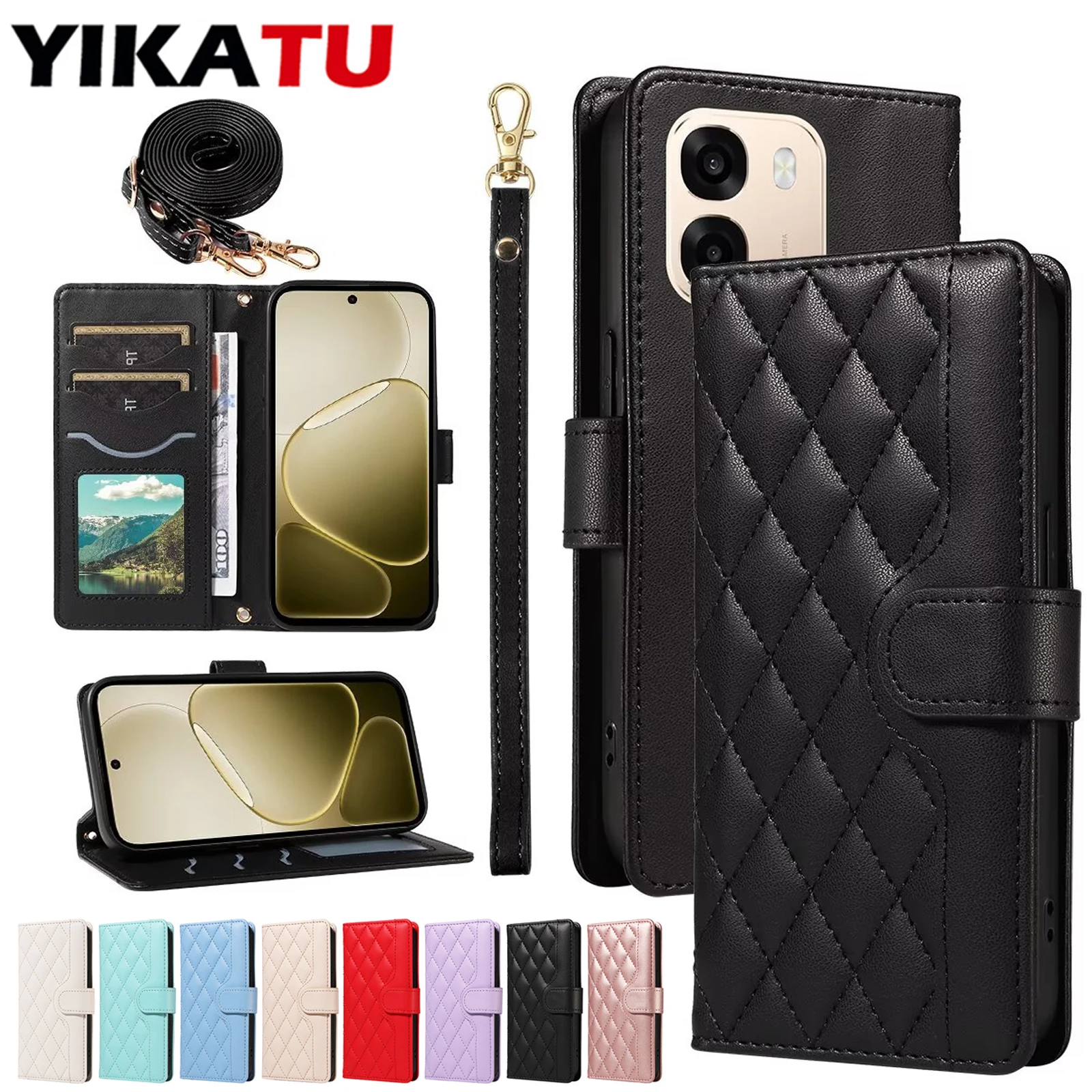 

Wallet Case For OPPO Realme V60 Pro V50S V25 V23i V23 V11 Q5i Note 70T 70 50 GT Neo6 6T 6 Narzo N63 70 60X 50i 50A Prime 80 Lite