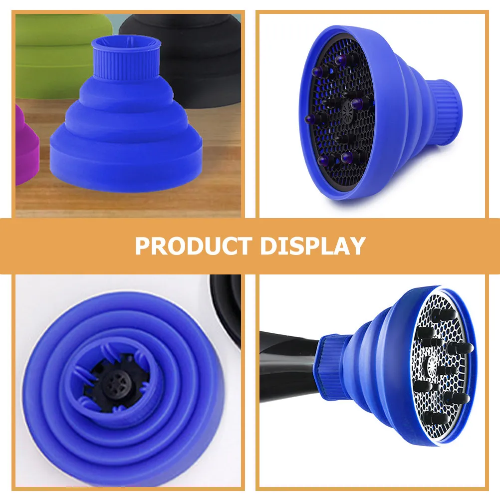 Universal Hair Dryer Diffuser Silicone Material for Curly Wavy Straight Hair Even Wind Distribution Damage Prevention Styling