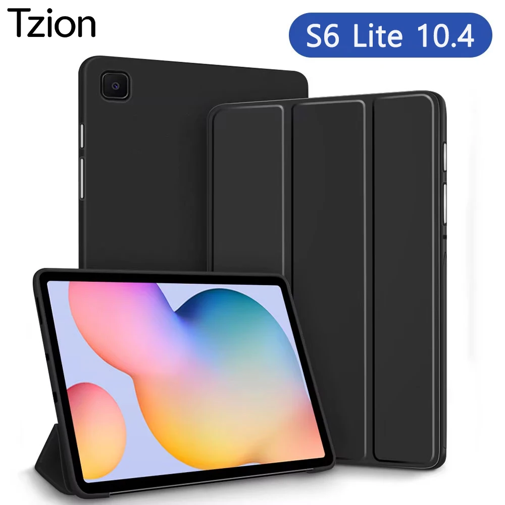 For Samsung Galaxy Tab S6 Lite 10.4 2024 2022 2020 (SM-P620/P625/P613/P619/P615/P610), Soft Silicone Tablet Case Flip Cover