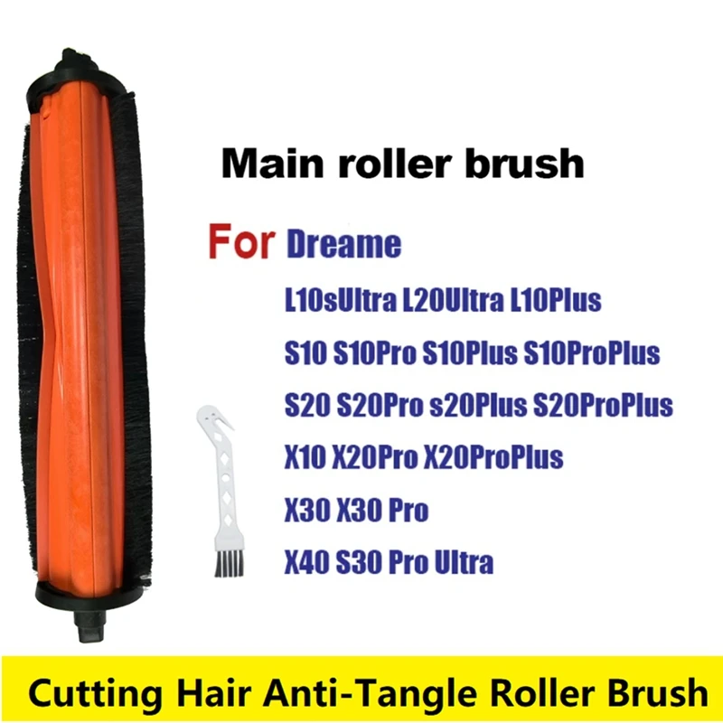 

Cutting Hair Anti-Tangle Roller Brush For Dreame X40 Pro X30 L10s Pro Ultra L30 Ultra L20 Ultra Vacuum Parts Main Brush