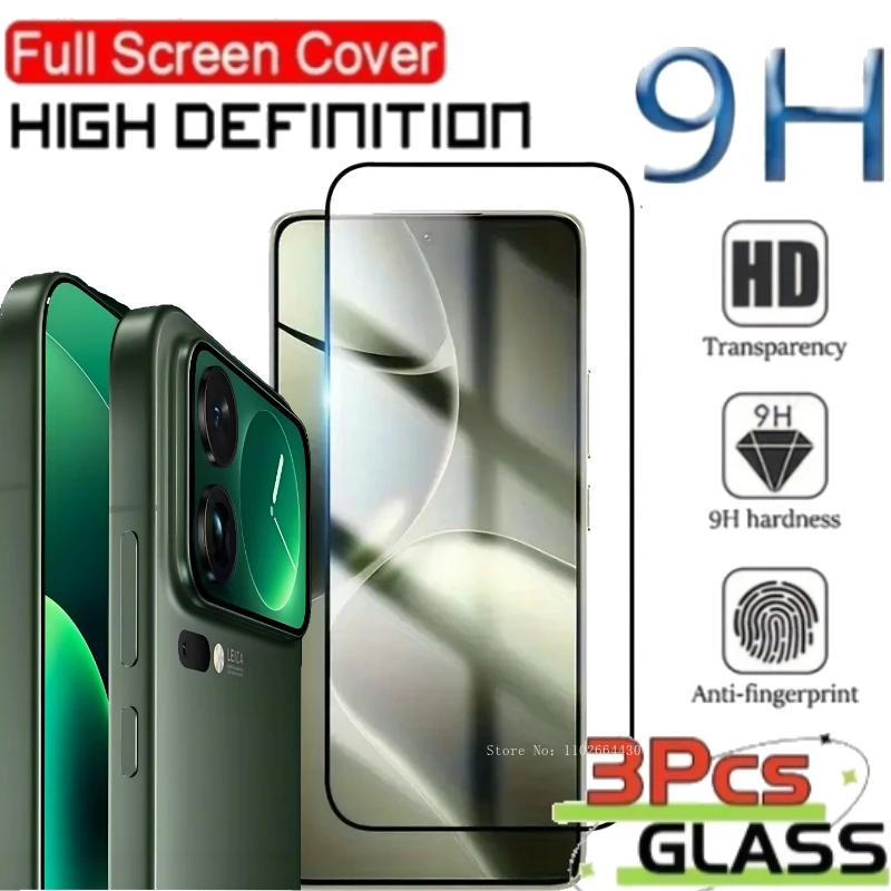 

Black Edge Full Cover Front Film for Xiaomi 17 Pro Max 9H Tempered Glass Protective Screen Protector for Xiaomi 17 Pro HD Film