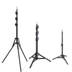 0.6M 1.3M 1.5M 1.7M 1.9M Foldable Tripod Stands Holder with 1/4inch Screw for LED Ring Flash Light Softbox Photo Studio