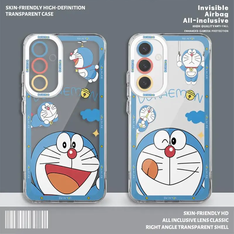 Transparent Soft Case for Samsung Galaxy A35 A55A53 A54 A73 A34 A33 A25 A24 A13 A14 A15 5G Anime Doraemon Cover