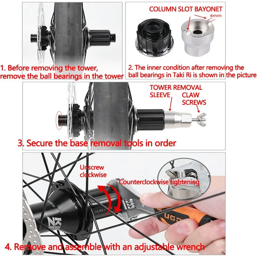 

Silver Bicycle Tower Base Tool Portable Stainless Steel Bicycle Repair Tool DIY Universal Tower Base Removal Tool MTB Road Bike
