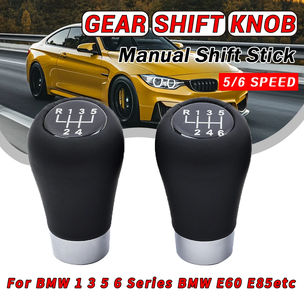 Gear Shift Knob For BMW 1 3 5 6 Series E30 E36 E39 E46 E60 E81 E82 E87 E90 E53 E84 5/6 Speed Manual Transmission Car Accessories