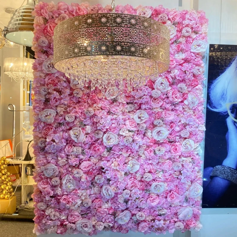 

Customized 40cmx60cm Artificial Flower Wall Panels Home Decoration 3D Silk Roses Hydrangea Wedding Baby Shower Graduation Decor