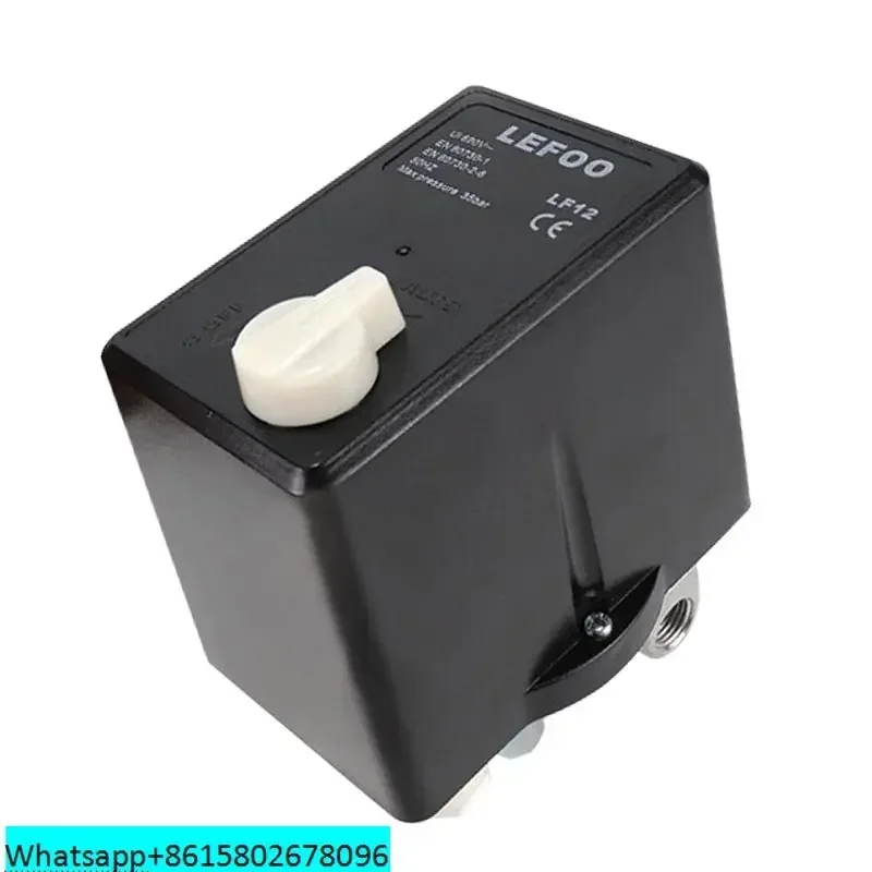 Pressure Switch 380V 90-120 psi Manual On-off Knob Air Compressor Controller with Thermal Protection Relay LF12