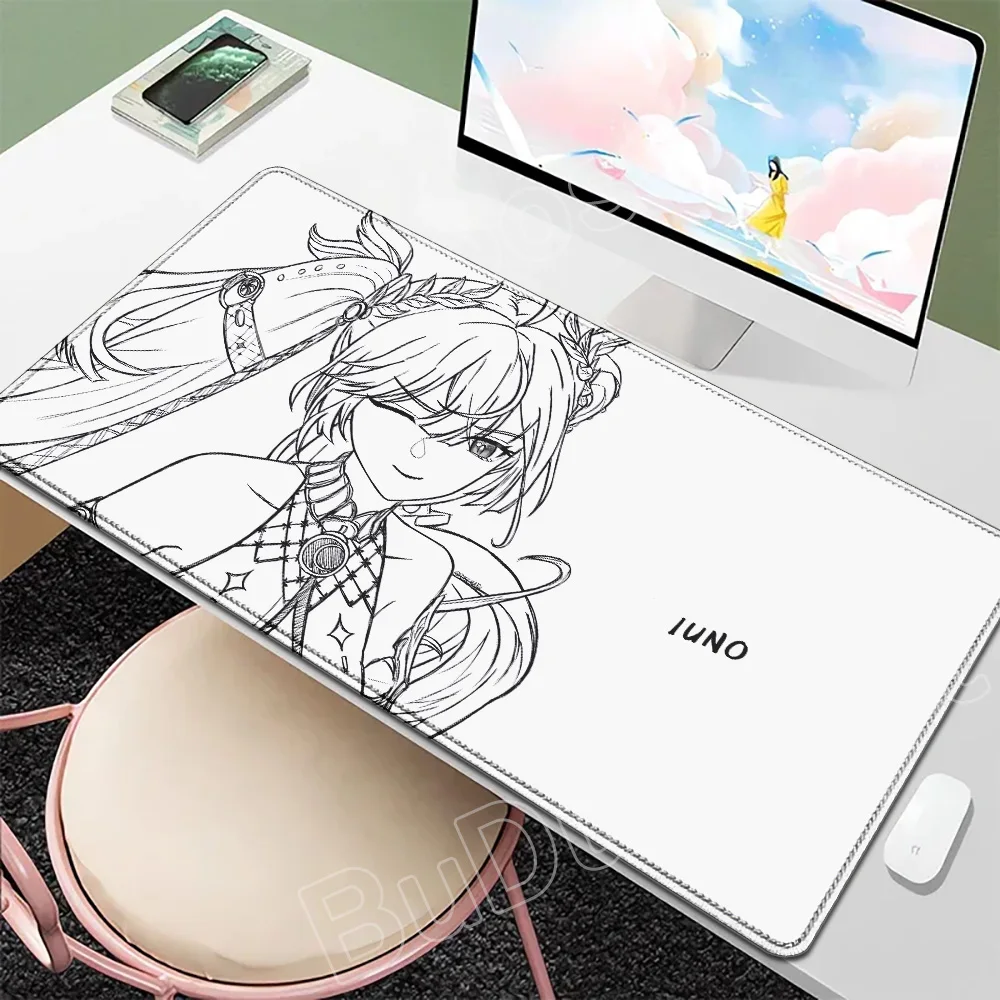 

Pretty Line Drawing Wuthering Waves Pc Game Large Mouse Pad PC Accessories Xxl Kawaii Keyboard Desk Mat Gabrielina Luno Mousepad