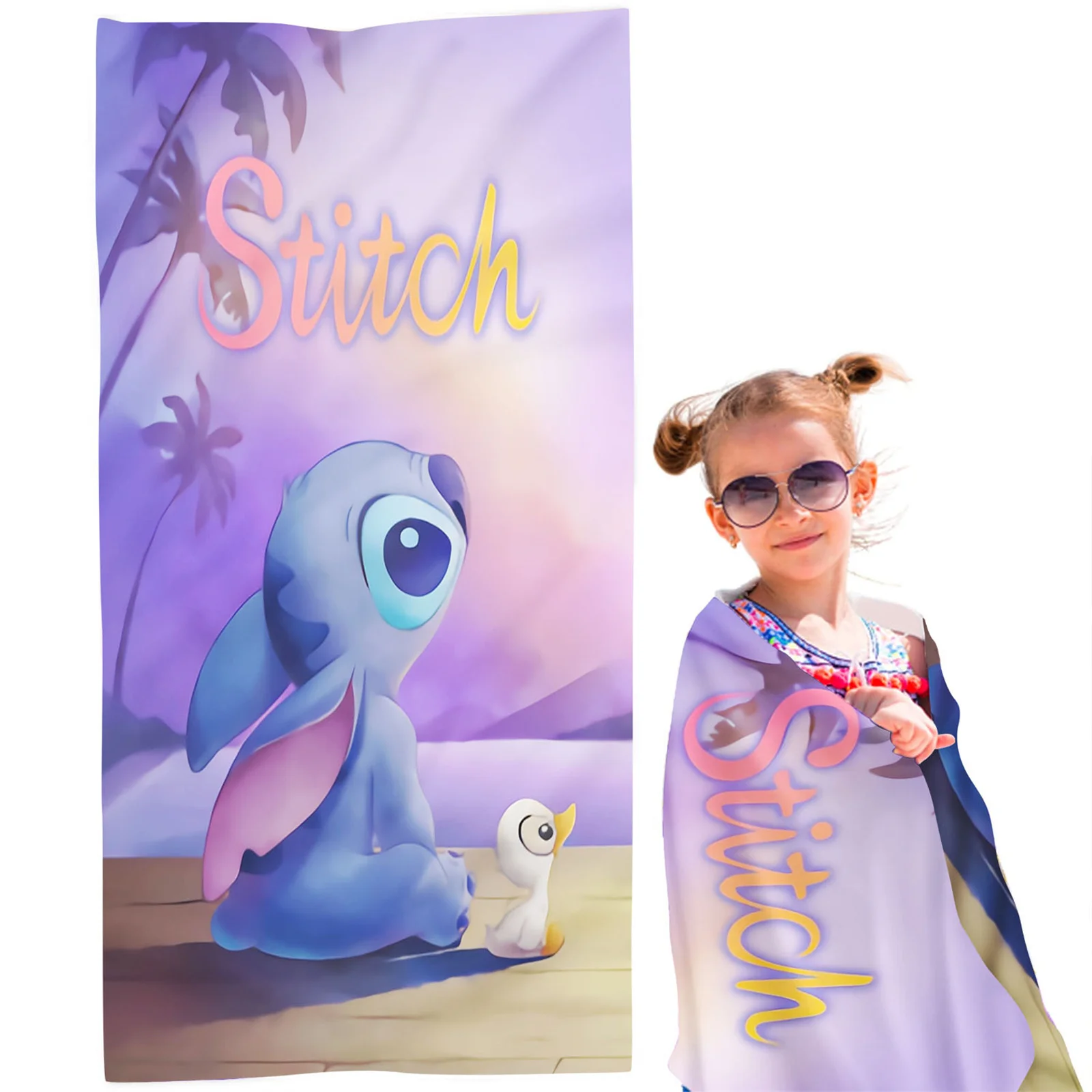 Stitch Towel Sauna Travel Beach Towels Cotton Microfibre Accessories For Home Cute Room Decor Set  Quick Dry