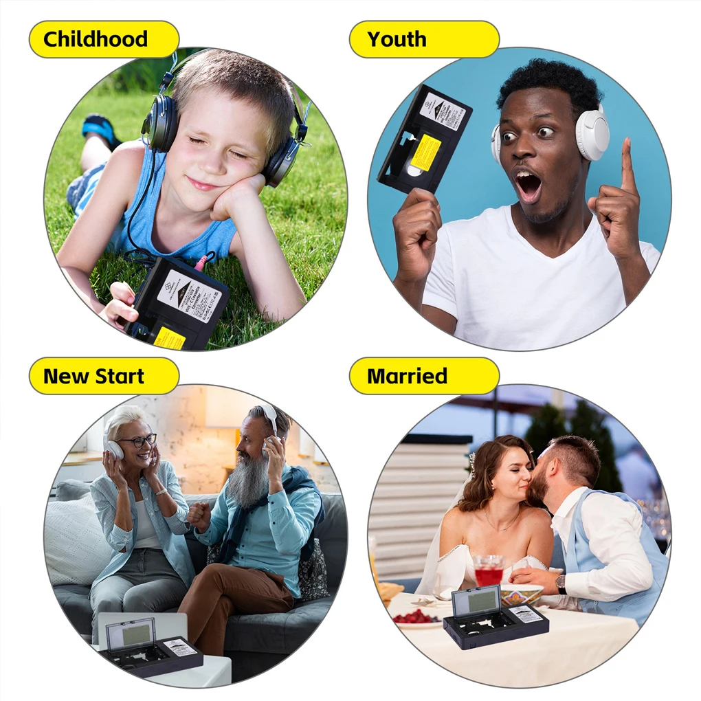 ABS Mini DV Tape Player Adapter For VHS Camcorders VHSC VHS To VHSC Video Converter Box MiniDV/Hi8 A