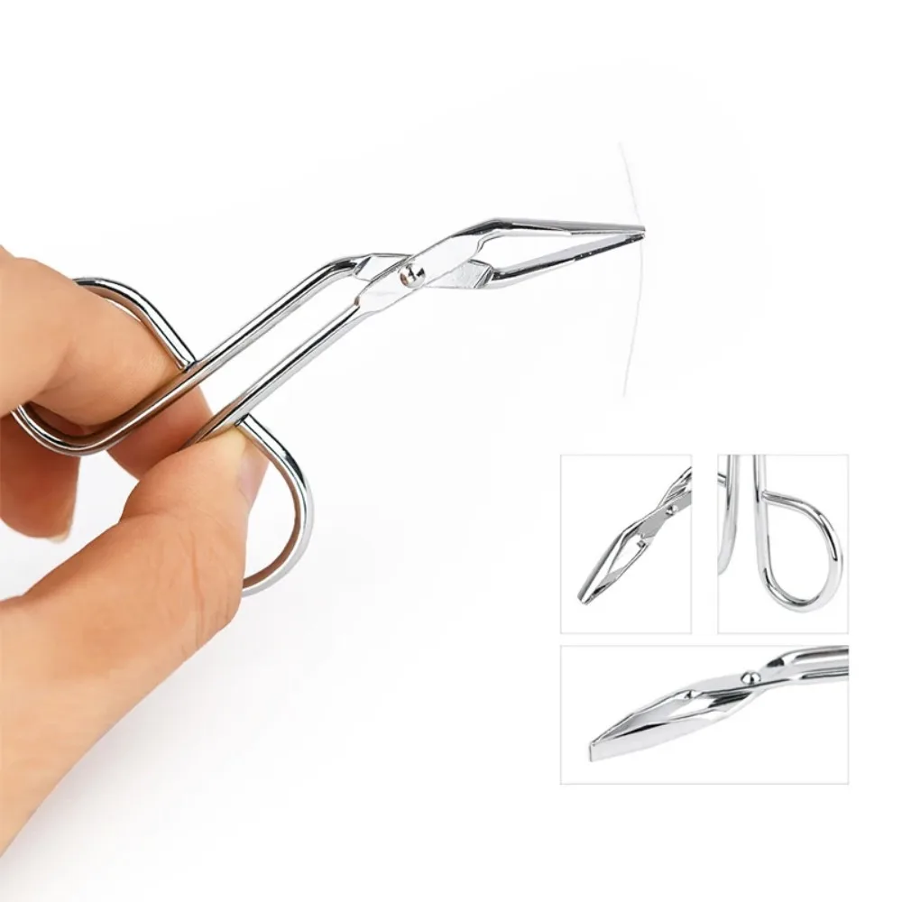 1Pcs Scissor Type Eyebrow Tweezer Fine Hairs Puller Eye Brow Nose  Hair Removal Beauty Makeup Tools Accessories