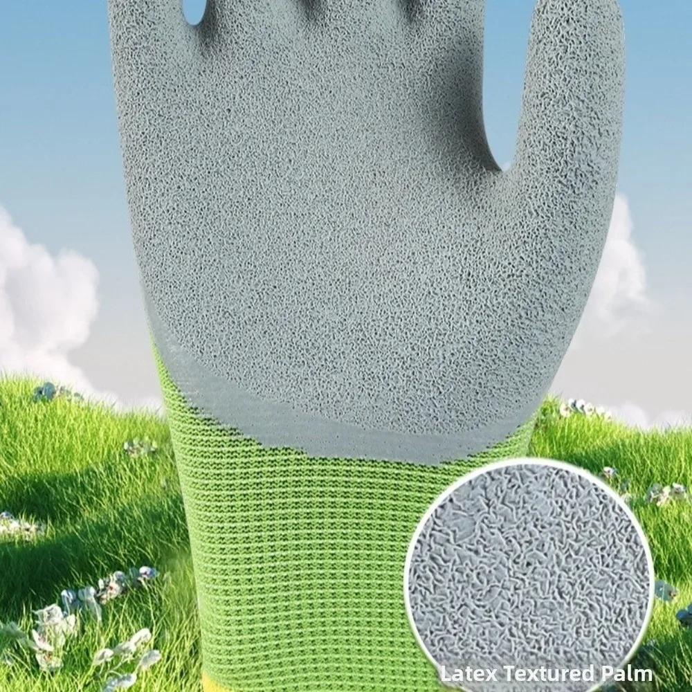Cute Non-Slip Garden Gloves Cartoon Breathable Children Safety Gloves Animal Pattern Comfortable Work Gloves Planting