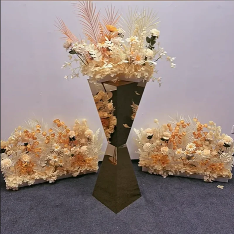 Stainless Steel Flower Stands Vases for Wedding Table Centerpieces Party Decoration - Set of 1/2/5/6/10PCS Road Lead
