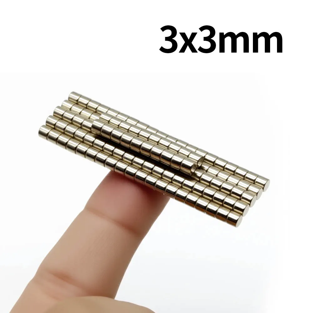 Imán de neodimio súper fuerte de 3x3mm N35 NdfeB imanes magnéticos permanentes imanes potentes redondos imán de refrigerador