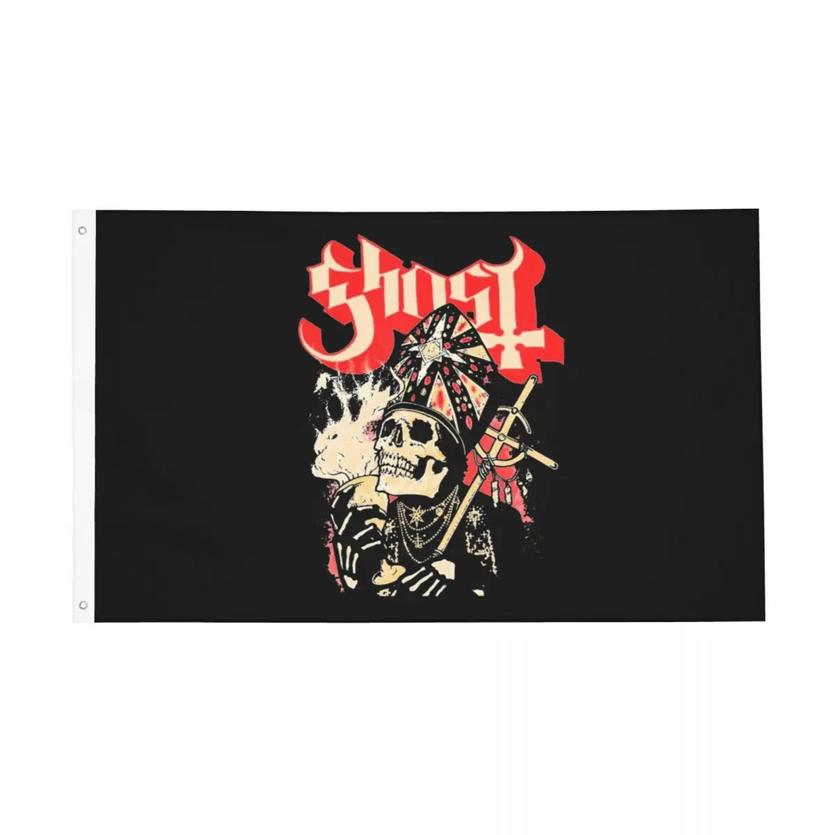 

Ghost Music Flags Double Sided Indoor Outdoor Banner Rock All Weather Hanging Decoration