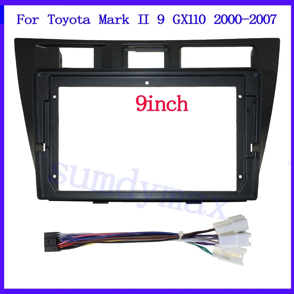 2 Din android Car Radio Fascia For Toyota Mark II 9 GX110 2000-2007 9