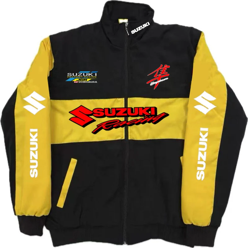 Suzuki Racing Jacket — модная мотоциклетная куртка для мужчин и женщин, обеспечивает тепло podczas езды на велосипеде. Бейсбол- Suzuki Racing Jacket — модная мотоциклетная куртка для мужчин и женщин, обеспечивает тепло podczas езды на велосипеде. Бейсбол-