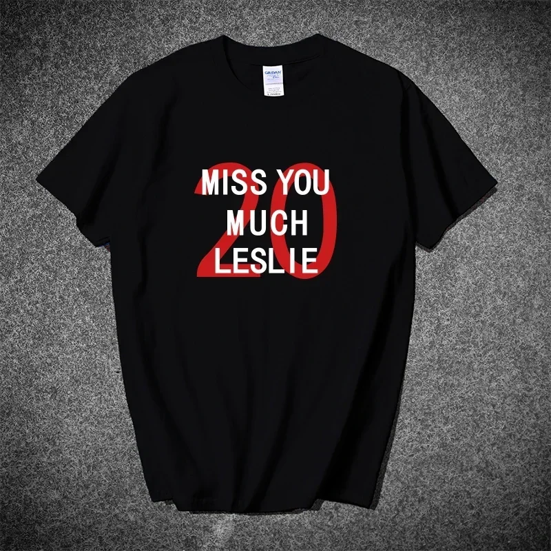 Miss You Much Leslie Cotton Tee The 20th Anniversary of The Death of Leslie Cheung Memorial Brother T-shirts with Short Sleeves