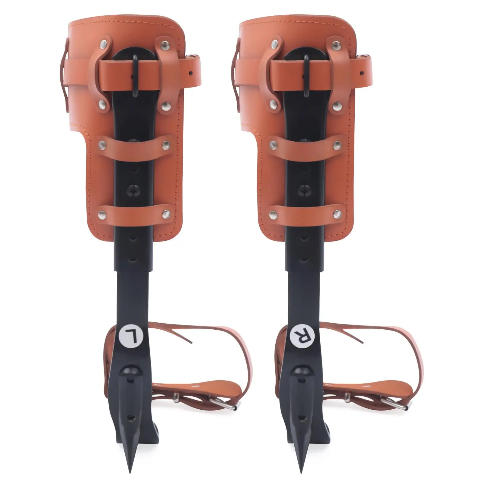 

Tree Climbing Spike Set, Pole Climbing Spurs Steel, Adjustable Climber Gaffs Spikes Set Height Adjustable, Tree Climbing Gear Po