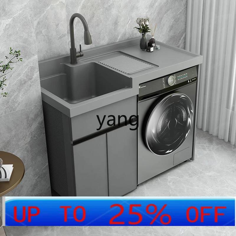 

LH balcony washing machine cabinet laundry sink pool table with rubbing board integrated high and low basin significant other