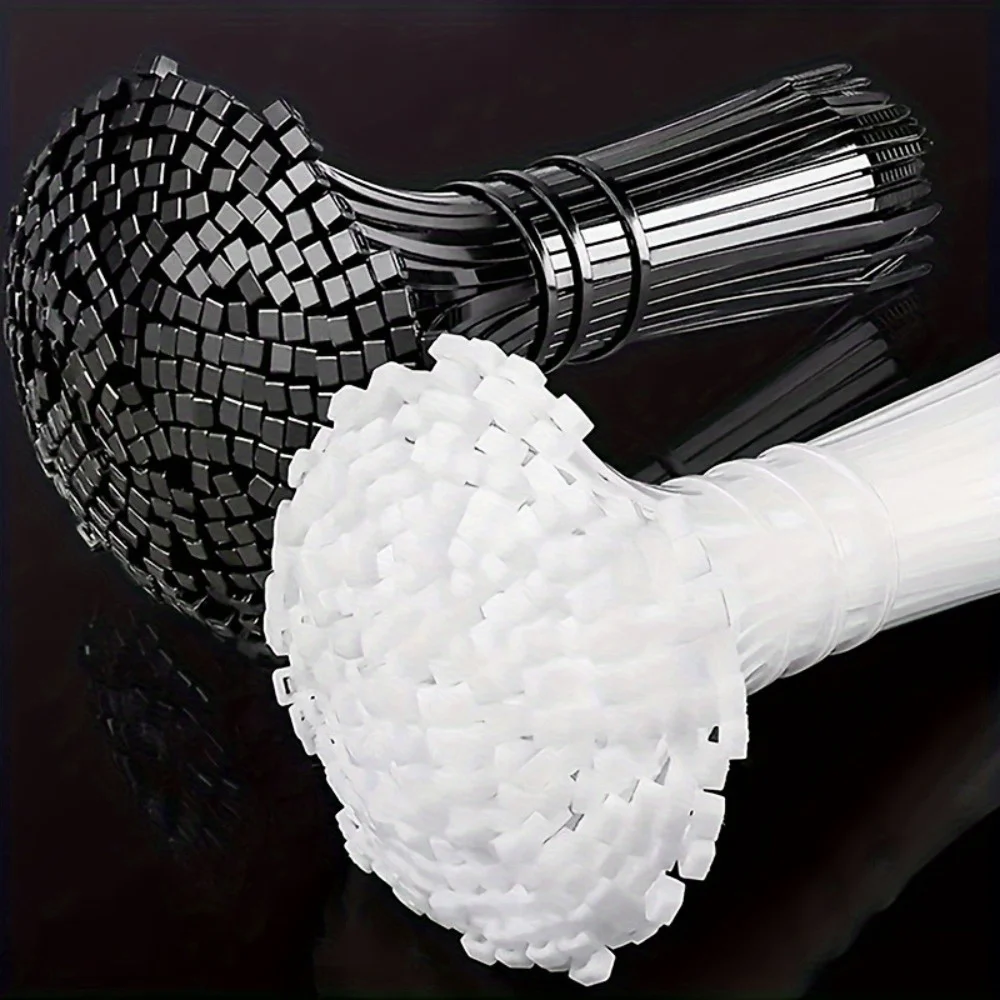 500Pcs Self-locking Cable Ties - Adjustable Anti-slip and Wear-resistant Cable Fixation, Multi-functional Fasteners, Waterproof