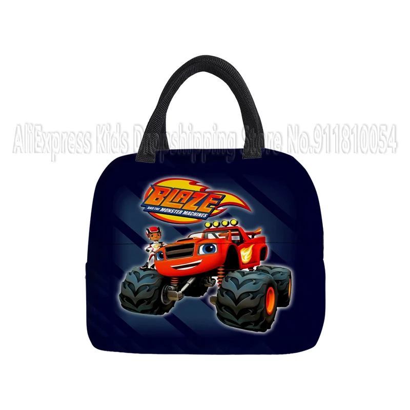 Blaze and the Monster Machines Cooler Tote Portable Insulated Box Thermal Cold Food Container Kids School Picnic Travel Lunchbox