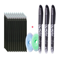 55Pcs/Set Erasable Gel Pen Refills 0.38mm Blue Black Red Ink for Student School Office Writing Stationery