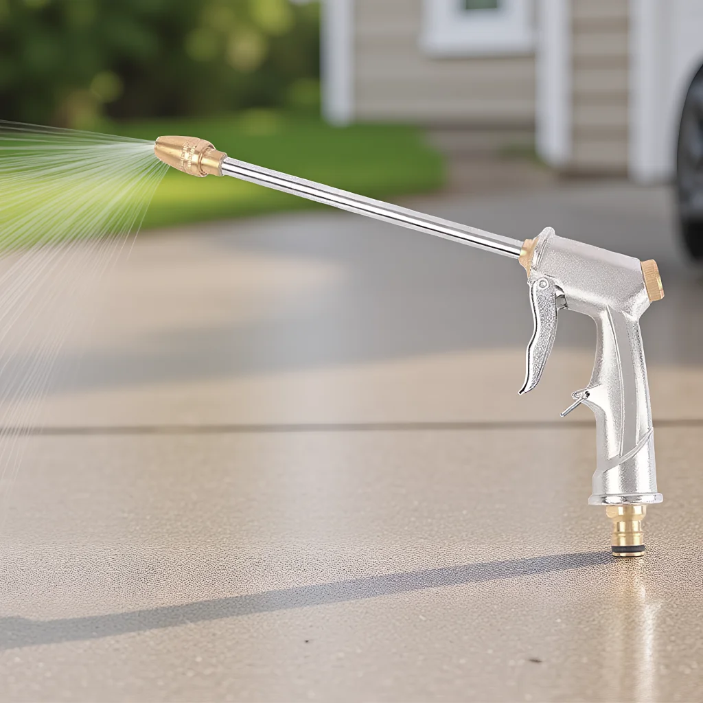 

Мотоциклетный водяной пистолет высокого давления, насадка для шланга, алюминиевый пистолет, латунная насадка для автомойки, максимальная мощность очистки