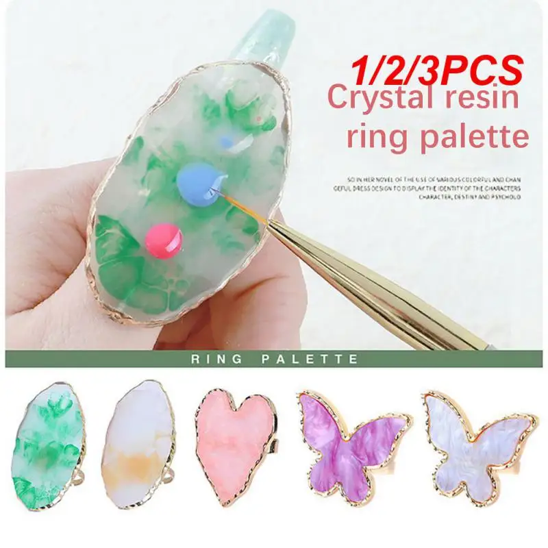 1/2/3PCS Klej do rzęs Nail Art Color Paleta Klej Pierścienie Akrylowy uchwyt na klej do przedłużania rzęs Łatwe czyszczenie Narzędzie do makijażu