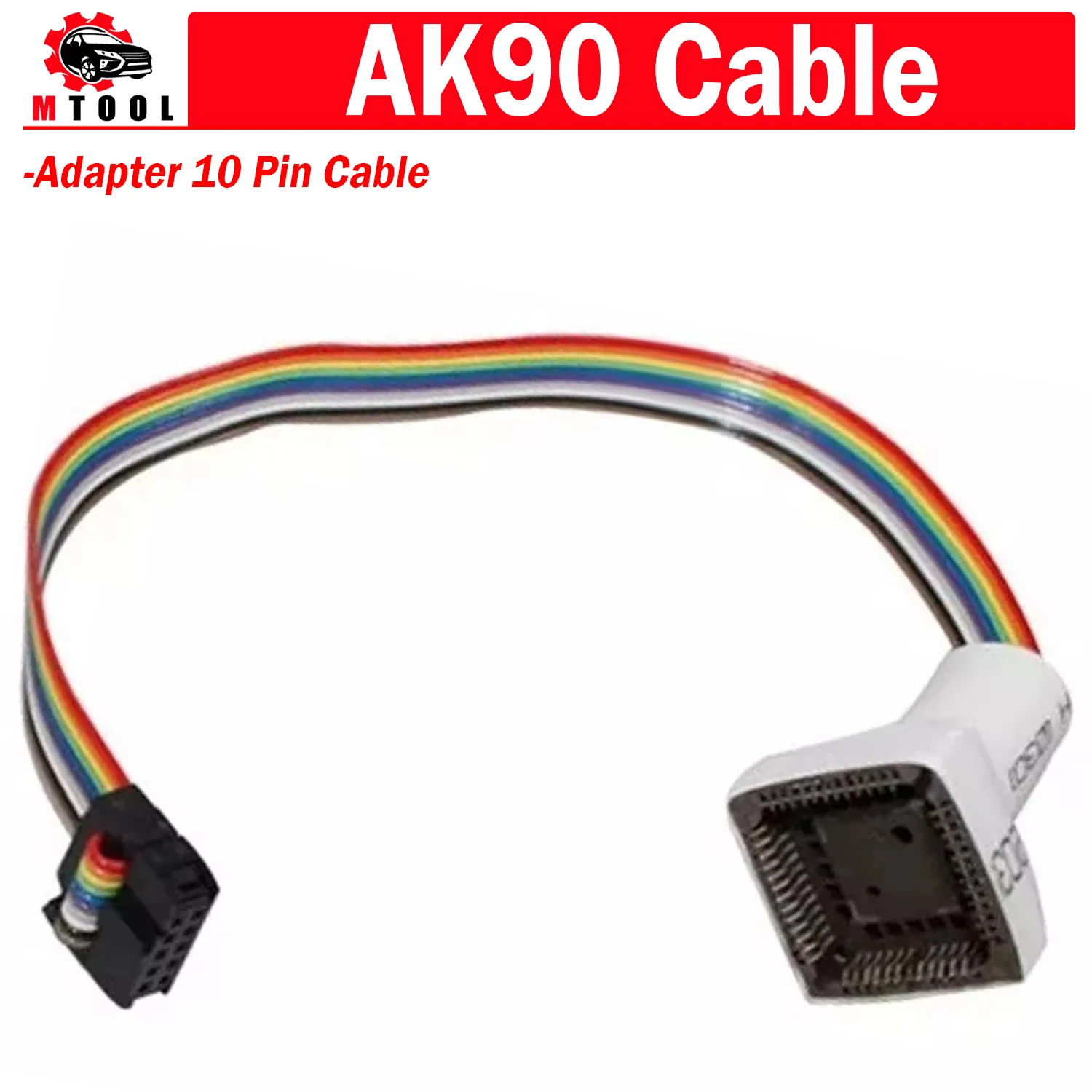 

Адаптер для программатора ключей AK90, 10-контактный кабель в комплекте, работает вместе с программатором ключей AK90