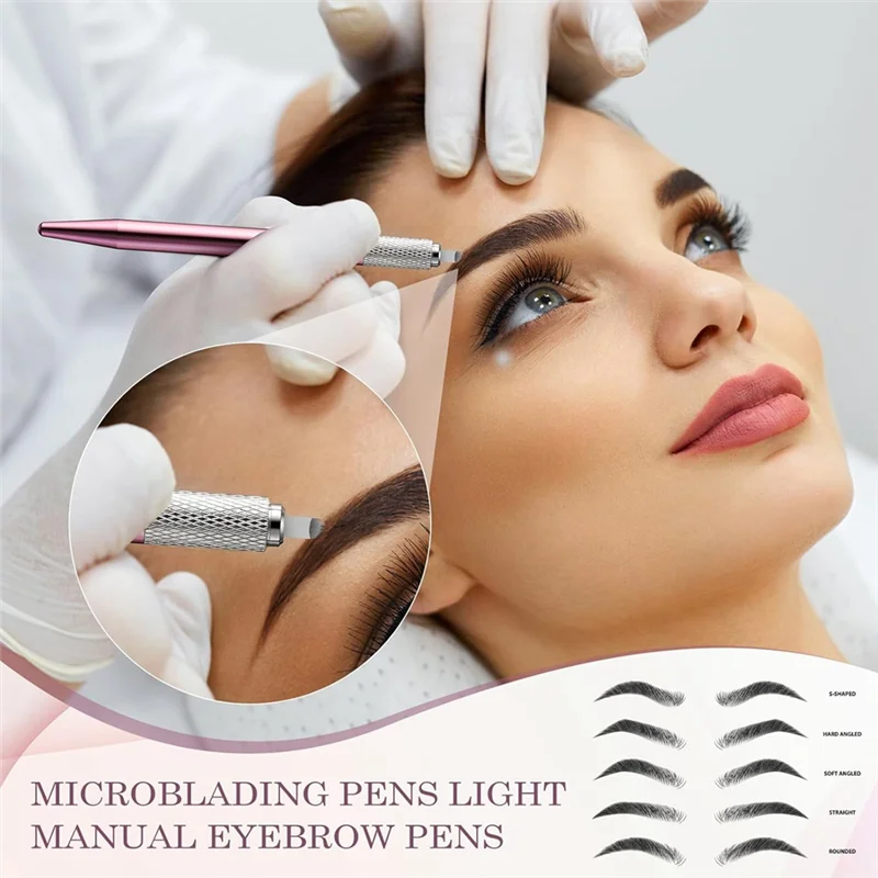 50 Count Microblading Pens Manual Eyebrow Pencils Microblading Supplies Aluminum Microblading Hand Tools For Cosmetics Durable A