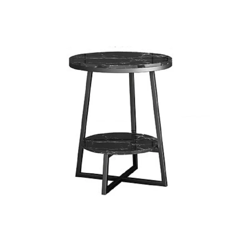 

Living room marble round coffee table, modern simple apartment hotel small coffee table, creative double-layer mini side table
