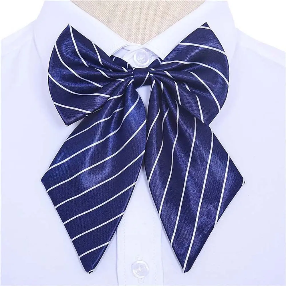 Gravata listrada de aeromoça de companhia aérea, gravata com pontos estilo coreano, gravata com laço, enfermeira, pescoço, acessório de camisa, gravatas para estudantes da escola