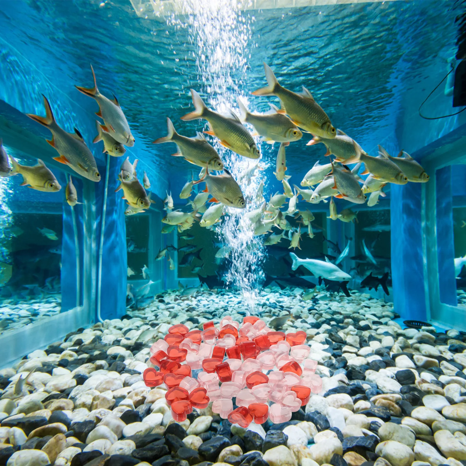 

100Pcs DIY Heart Patch Resin Charms for Phone Case Decor Jewelry Display Vase Fillers Table Centerpieces Party Wedding