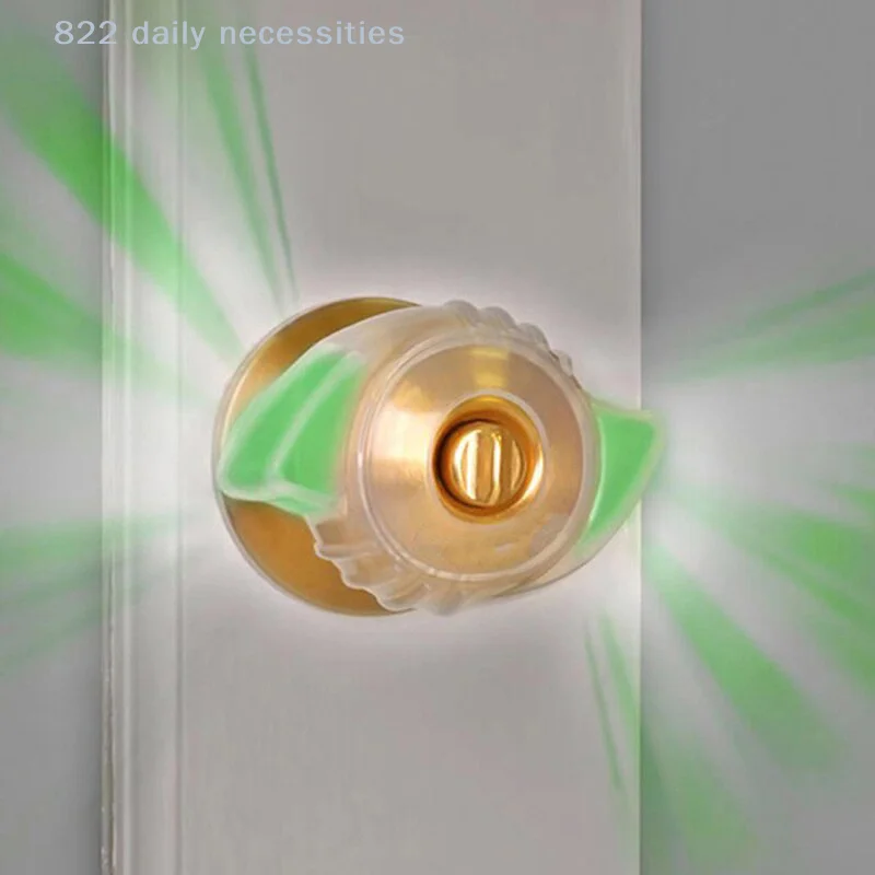 New Fluorescent Door Knob Dust Covers Round Wall Protector Door Handle Bumper Guard Stopper Child Baby Safety Supplies Crash Pad
