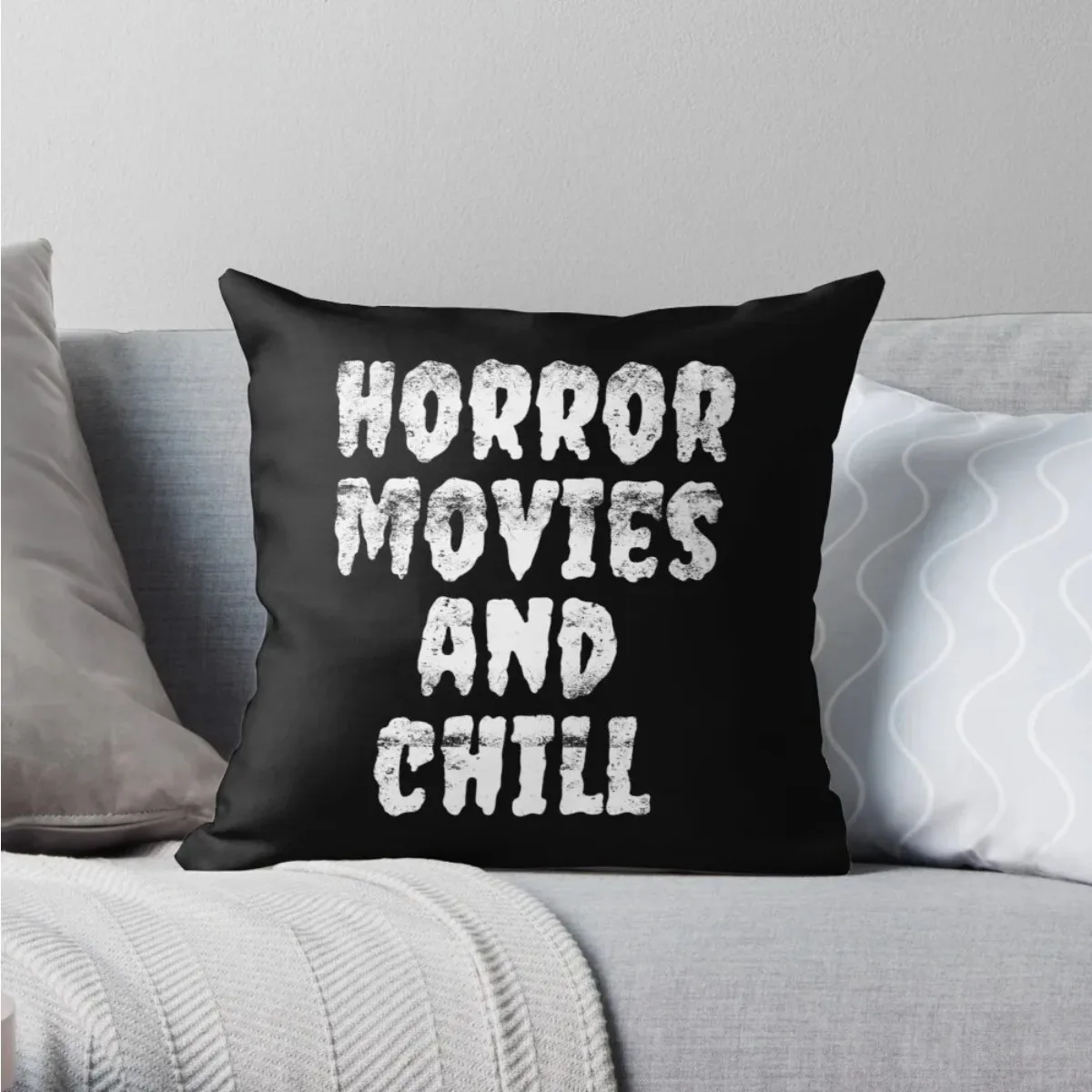 

Horror Movies and Chill Throw Pillow Living Room Decorative Cushions Cushion Cover 35x35cm 14x14Inch 40x40cm 16x16Inch