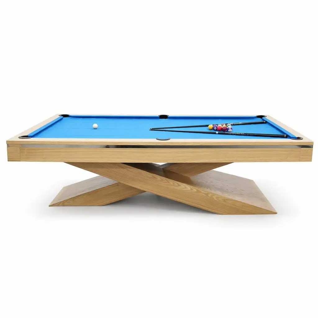 Modern Solid Wood Pool Table 7FT 8FT 9FT Slate Bed Billiard Table, Minimalist Design, Home Game Room & Villa OEM Custom