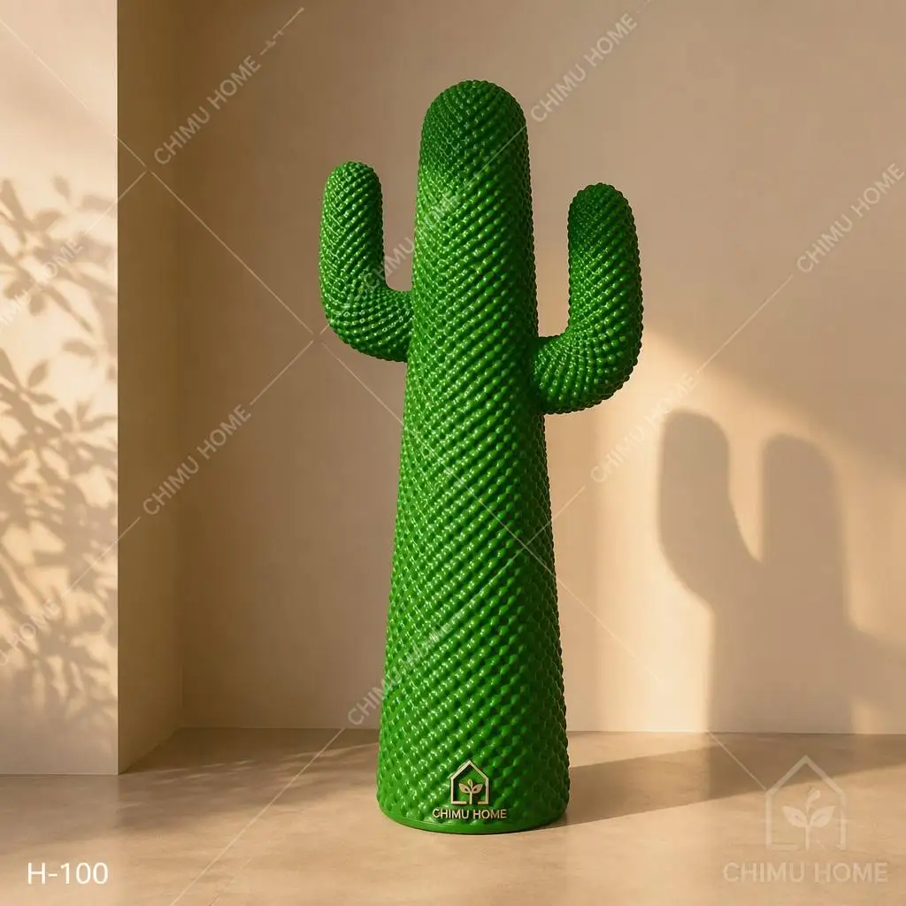 【CHIMU HOME】🌱 Giant Cactus Floor Ornament Modern Italian Design Sculpture Coat Rack for Living Room Art Decor