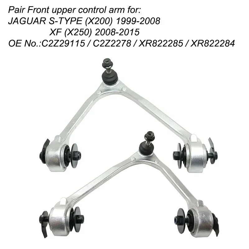 

Pair Front Upper Suspension Control Arm For JAGUAR XF X250 / S-TYPE X200 OEM: XR857884 XR857883 XR822285 XR822284