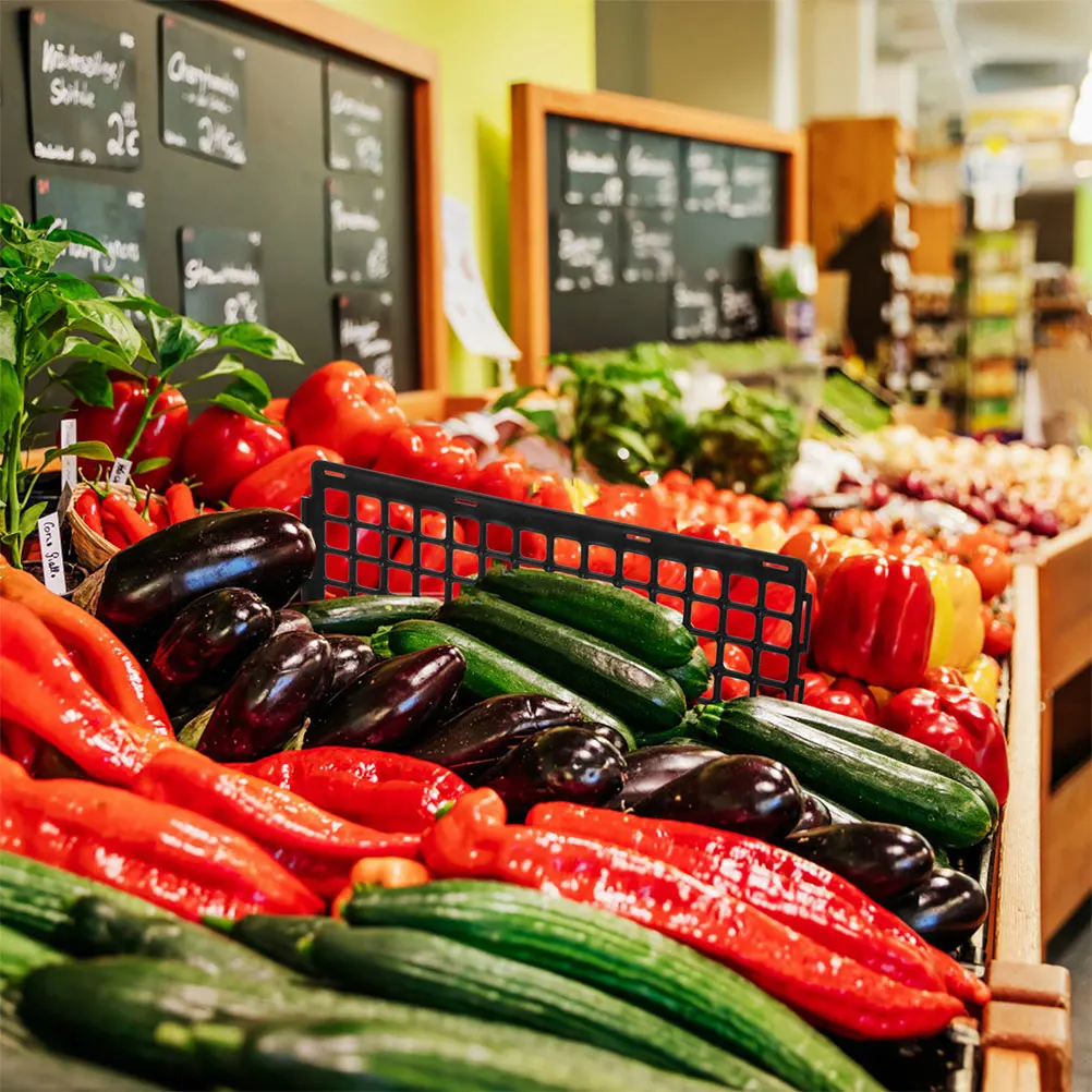 

2pcs Fruit Guardrail Fresh Food Shelf Divider Wire Baffle For Supermarket Vegetable Organizer Durable Produce Separator Kitchen