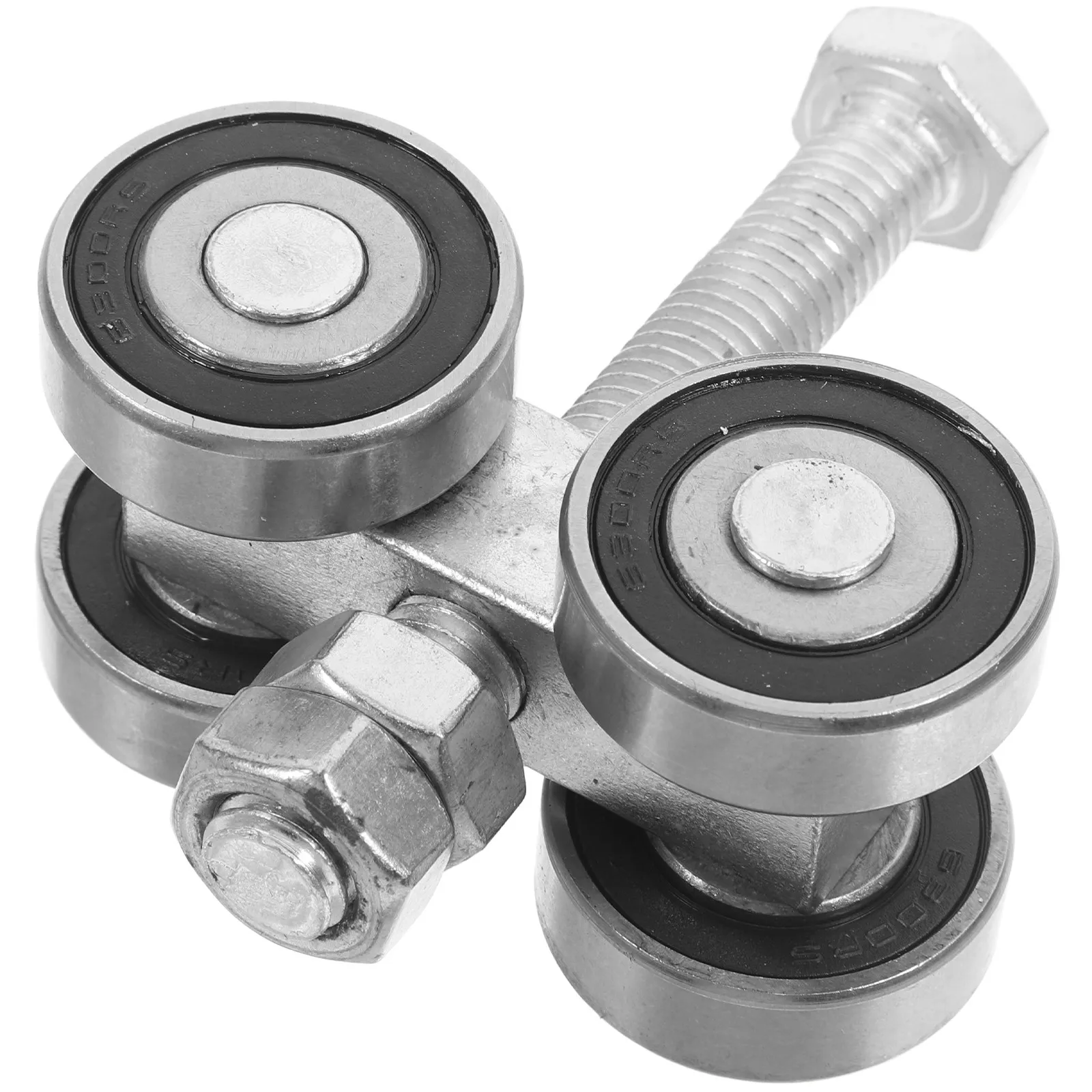 Metal Double Bearing Groove Sliding Wheel Detachable Stainless Steel Pulley Roller Track Rail Fixed Pulley Sliding Door Ceiling